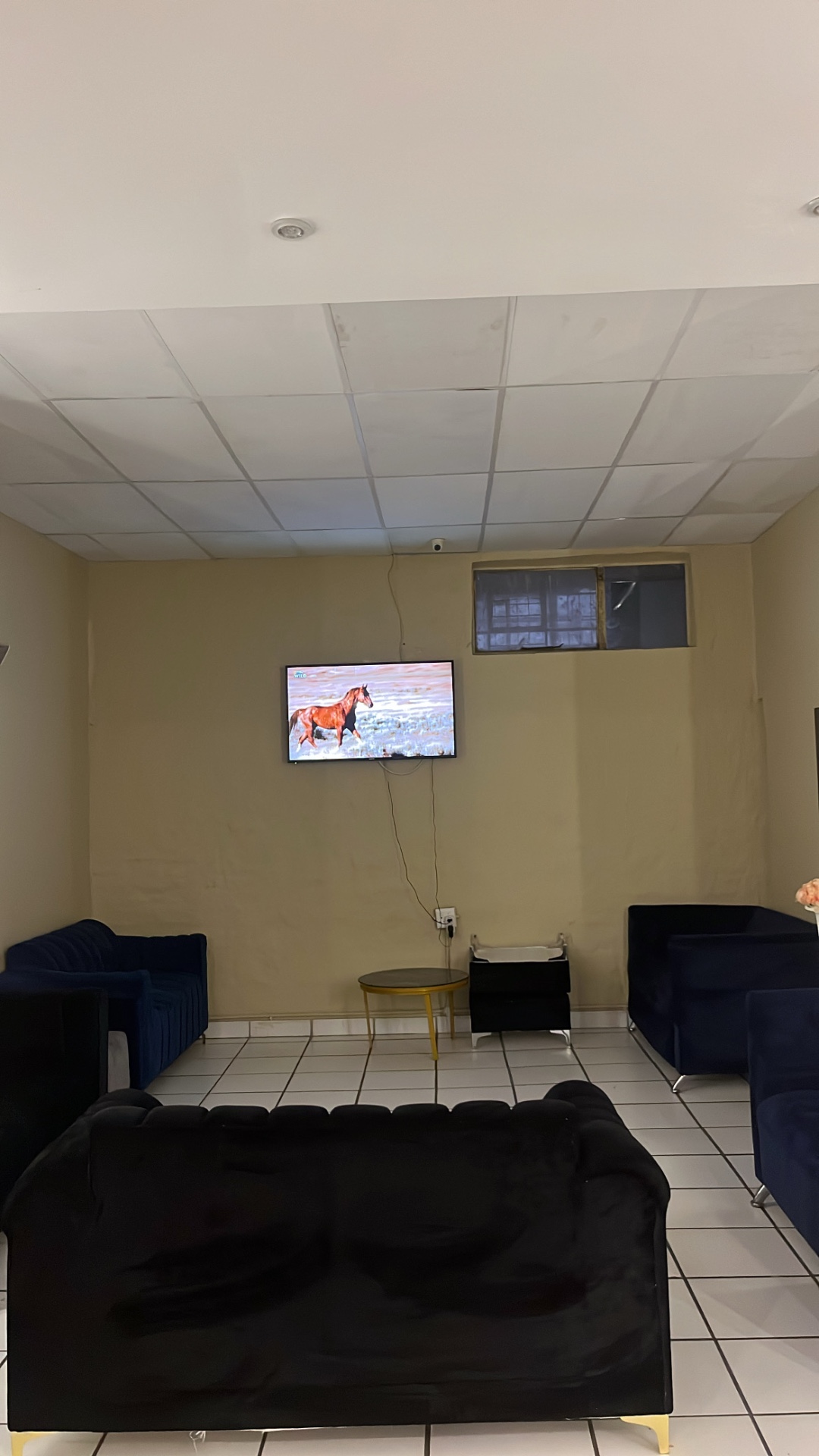 TV lounge with comfy couches for students